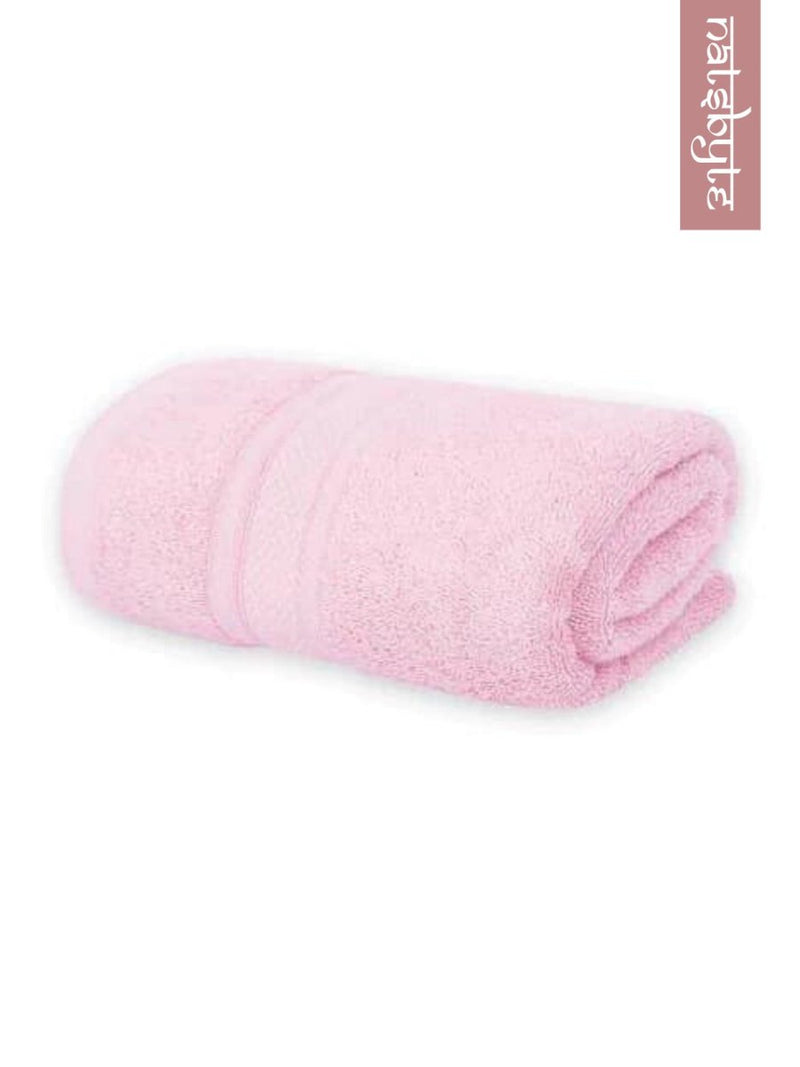 Bamboo Fiber Face Towel - Pink (Pack of 3) | Verified Sustainable Bath Linens on Brown Living™