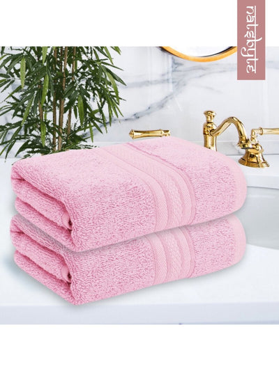 Bamboo Fiber Hand Towel - Pink – Bath Linens on Brown Living™. SKU: TET23.5. Img 4.