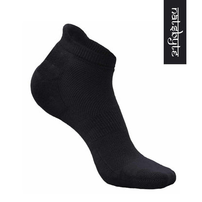 Bamboo Fiber Unisex Ankle Socks (Odour Free) - Black | Verified Sustainable by Brown Living™