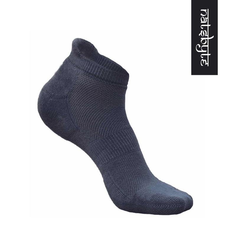 Bamboo Fiber Unisex Ankle Socks (Odour Free) - Steel Grey | Verified Sustainable Womens Socks on Brown Living™