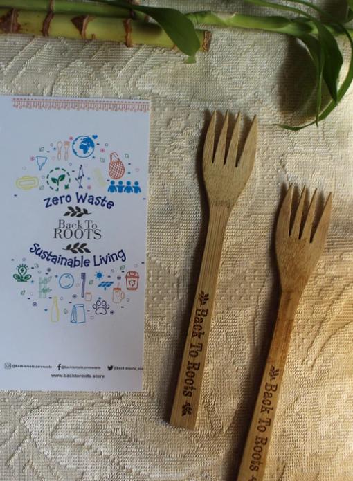 Buy Bamboo Fork | Eco Friendly, Natural & Handmade | Set of 2 | Shop Verified Sustainable Cutlery on Brown Living™