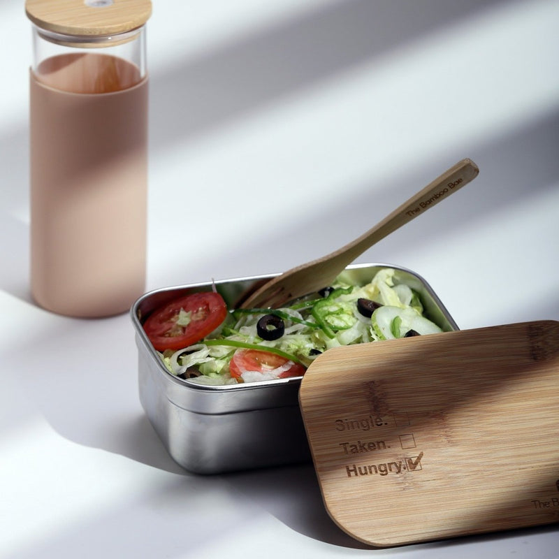 Buy Bamboo Lid Stainless Steel Lunch Box | Bento Box | Tiffin | Shop Verified Sustainable Products on Brown Living
