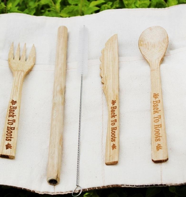 Buy Bamboo Meal Kit | Travel Kit | 6 Unit Kit | Shop Verified Sustainable Cutlery on Brown Living™