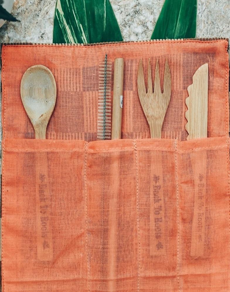 Buy Bamboo Meal Kit | Travel Kit | 6 Unit Kit | Shop Verified Sustainable Cutlery on Brown Living™