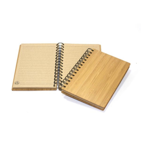 Buy Bamboo Notebook with Recycled Paper and Metal Coil | Shop Verified Sustainable Products on Brown Living
