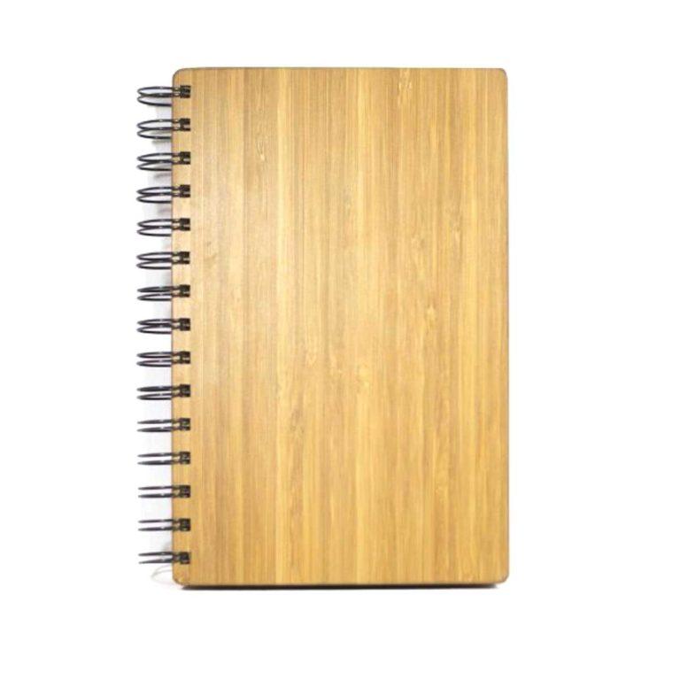 Bamboo Notebook with Recycled Paper and Metal Coil | Verified Sustainable by Brown Living™