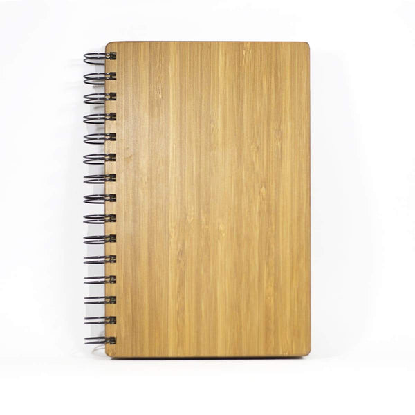 Buy Bamboo Notebook with Recycled Paper and Metal Coil | Shop Verified Sustainable Notebooks & Notepads on Brown Living™
