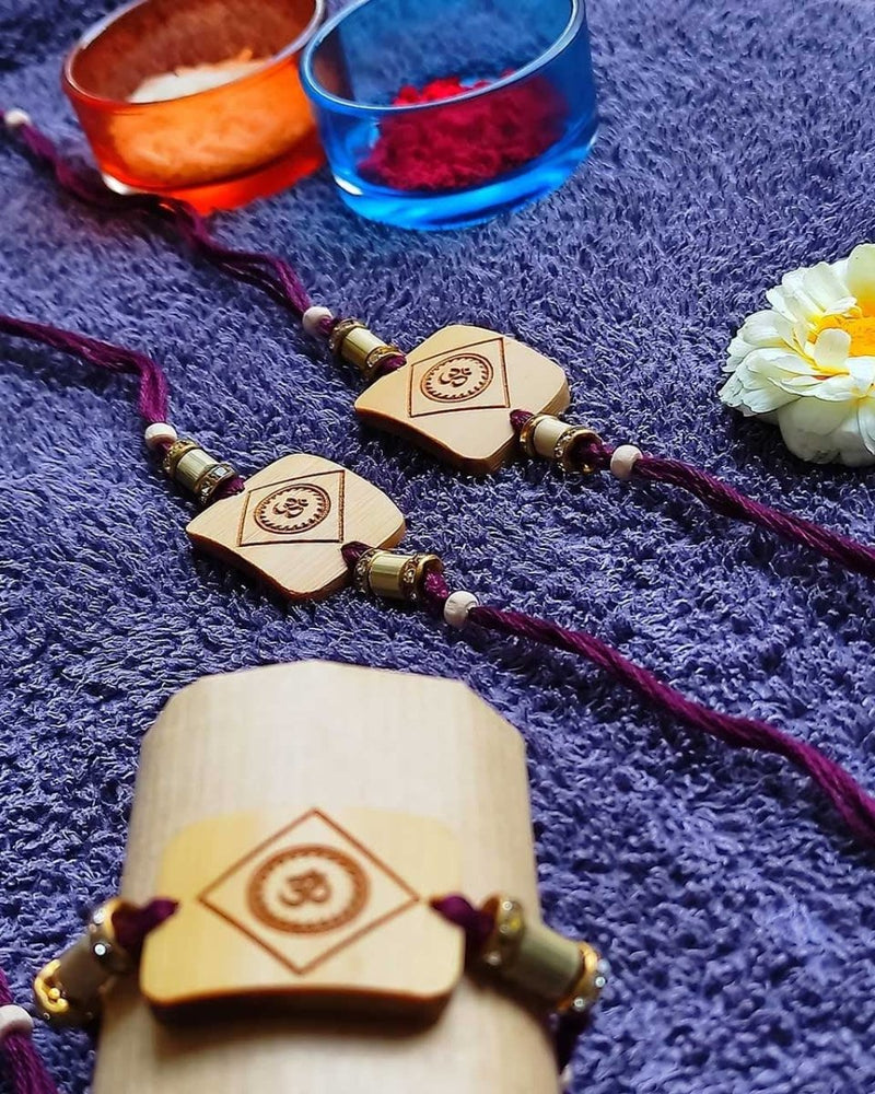 Buy Bamboo Rakhi | Om | Shop Verified Sustainable Products on Brown Living
