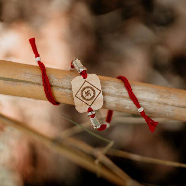 Buy Bamboo Rakhi | Swastik | Shop Verified Sustainable Products on Brown Living