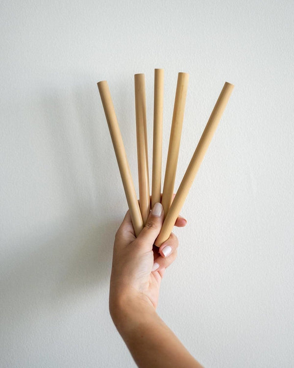 Buy Bamboo Reusable Straws | Pack of 5 | Shop Verified Sustainable Products on Brown Living