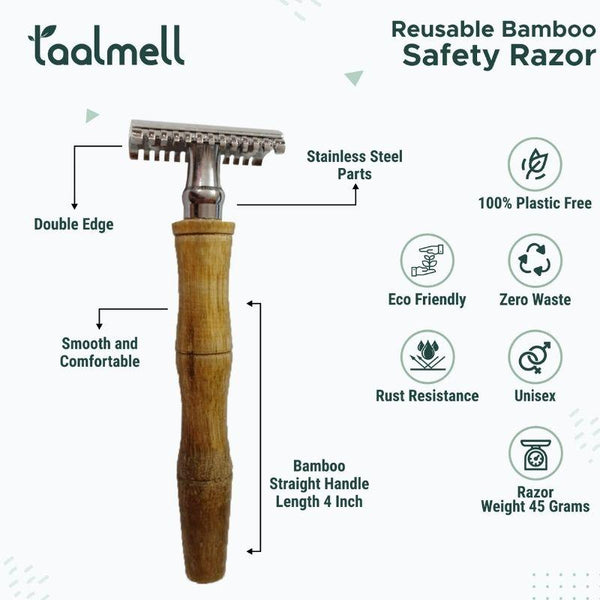 Buy Bamboo Safety Razor for Men | Double Edge Razor| Pack of 2 | Shop Verified Sustainable Products on Brown Living