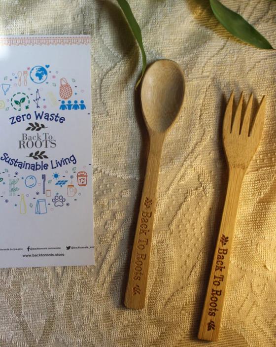 Buy Bamboo Spoon and Fork | Eco Friendly, Natural & Handmade | Shop Verified Sustainable Cutlery on Brown Living™