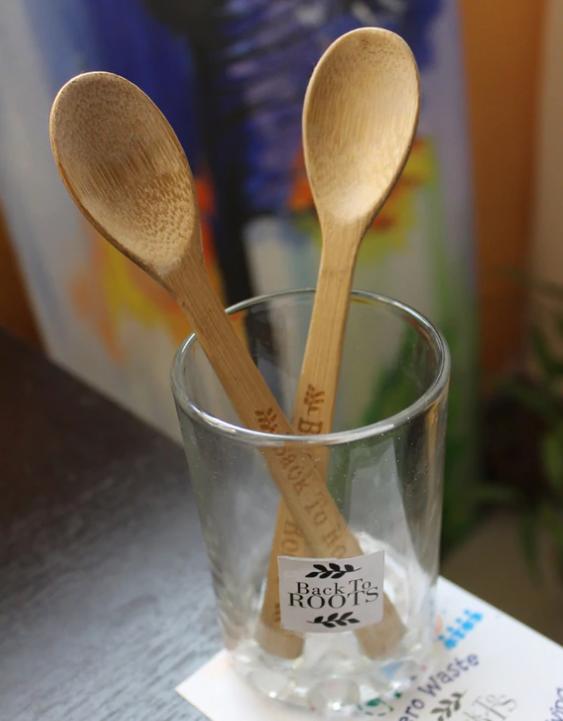 Buy Bamboo Spoon | Eco Friendly, Natural & Handmade | Set of 2 | Shop Verified Sustainable Cutlery on Brown Living™
