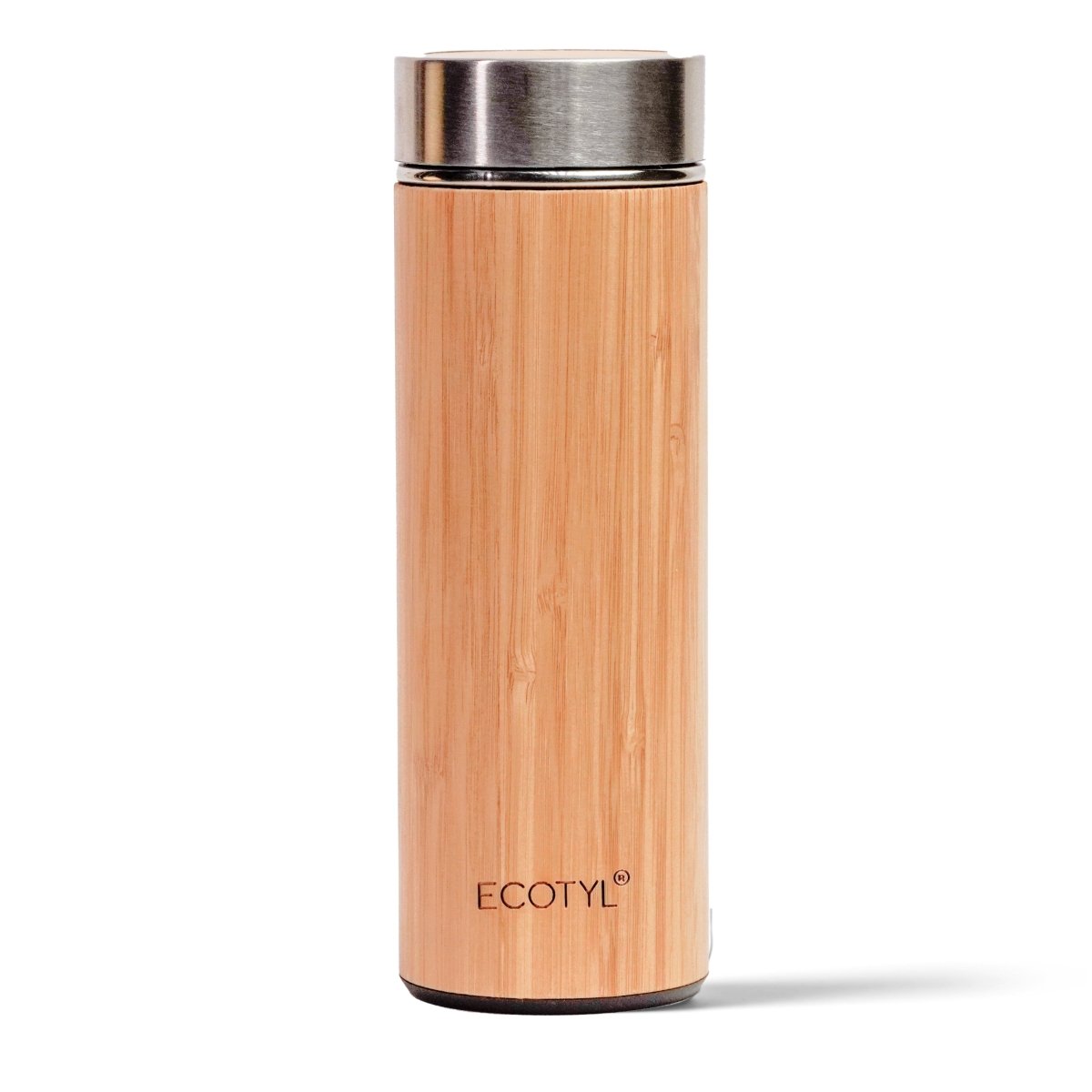 Bamboo Stainless Steel Insulated Flask With Strainer - 450 ml | Verified Sustainable by Brown Living™