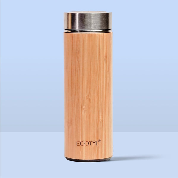 Buy Bamboo Stainless Steel Insulated Flask With Strainer - 450 ml | Shop Verified Sustainable Bottles & Sippers on Brown Living™