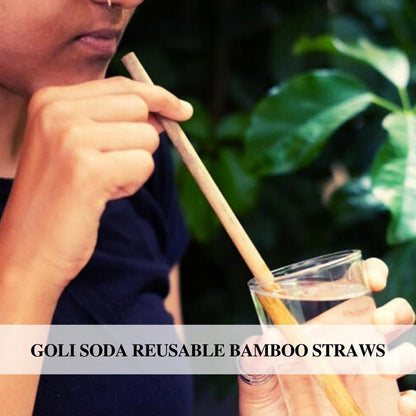 Bamboo Straws - Set of 6 - Eco - friendly / Washable / Reusable | Verified Sustainable by Brown Living™