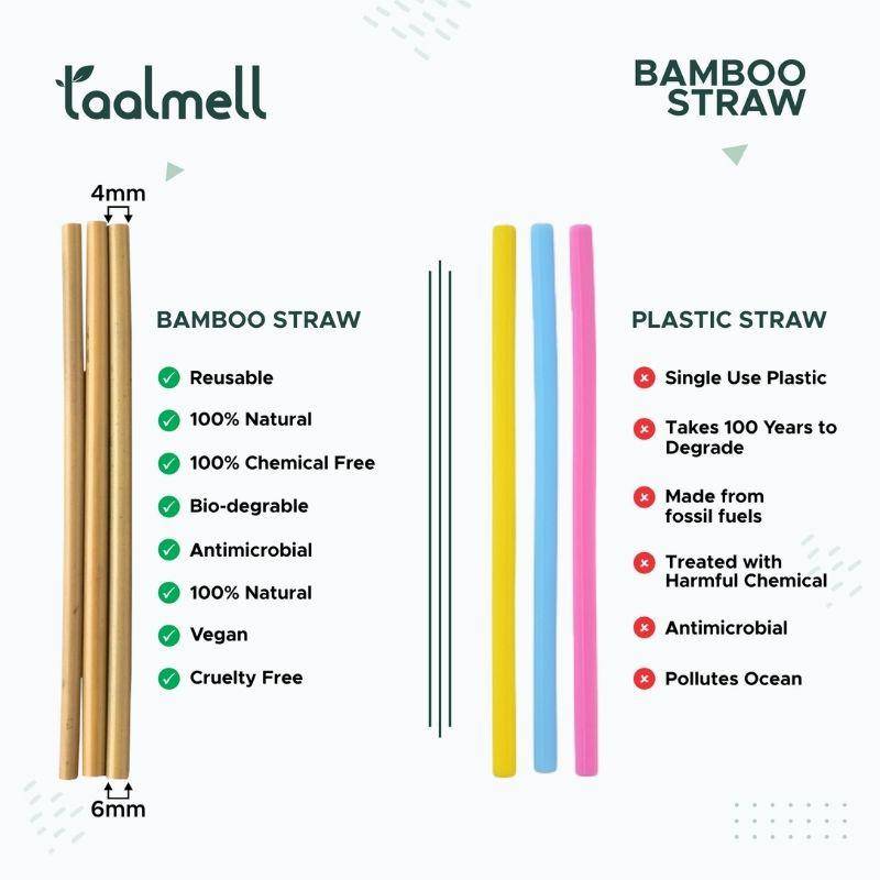 Buy Bamboo Straws with a Sisal Fiber Straw Cleaner | Shop Verified Sustainable Straw on Brown Living™