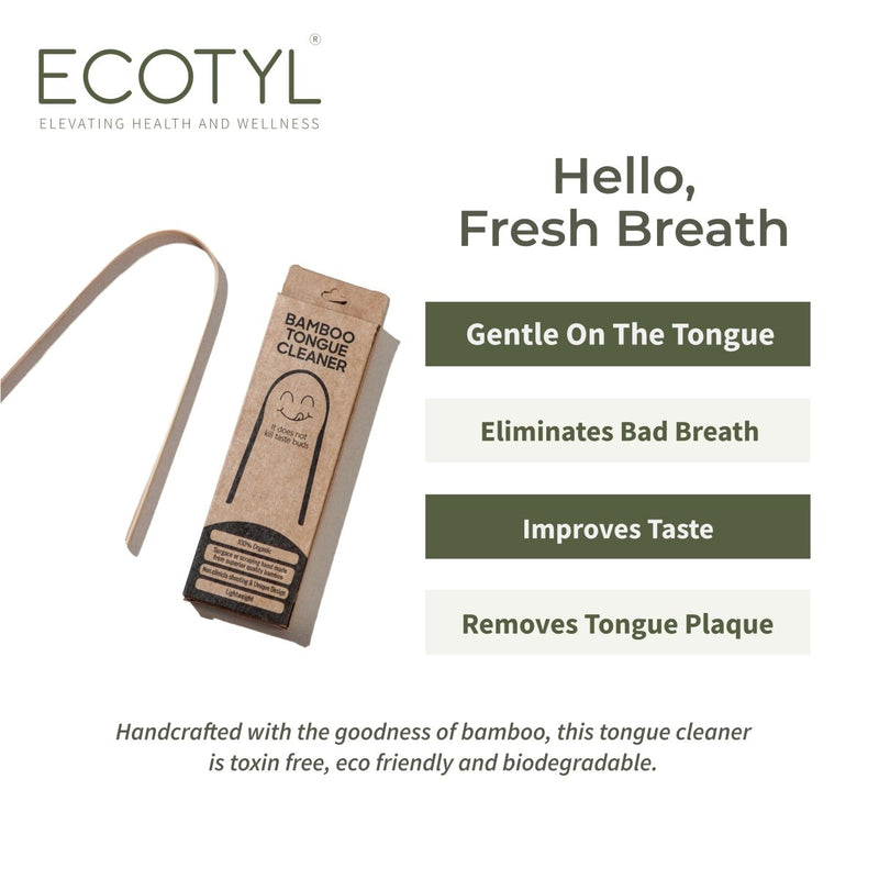 Buy Bamboo Tongue Cleaner | For Oral Hygiene & Fresh Breath | Set of 2 | Shop Verified Sustainable Tongue Cleaner on Brown Living™
