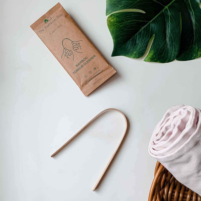 Bamboo Tongue Cleaner | Pack of 2 & 4 | Natural Tongue Scrapper – Tongue Cleaner on Brown Living™. SKU: TBB - 13. Img 1.