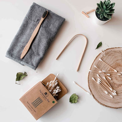 Bamboo Tongue Cleaner | Pack of 2 & 4 | Natural Tongue Scrapper – Tongue Cleaner on Brown Living™. SKU: TBB - 13. Img 3.