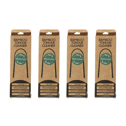 Bamboo Tongue Cleaner Pack of 4 | Verified Sustainable by Brown Living™