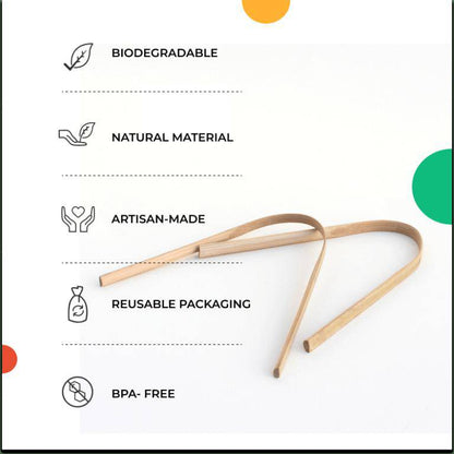 Bamboo Tongue Cleaners & Toothbrushes | 2 Tongue Cleaners | 2 Bamboo Toothbrush | Verified Sustainable by Brown Living™