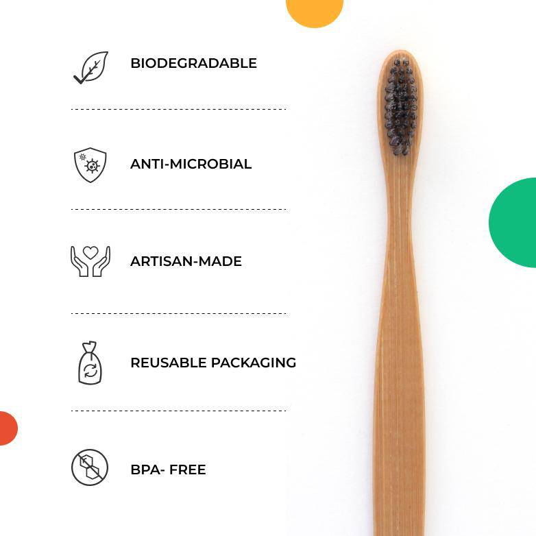 Bamboo Tongue Cleaners & Toothbrushes | 2 Tongue Cleaners | 2 Bamboo Toothbrush | Verified Sustainable by Brown Living™