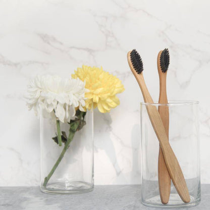 Bamboo Tongue Cleaners & Toothbrushes | 2 Tongue Cleaners | 2 Bamboo Toothbrush | Verified Sustainable by Brown Living™