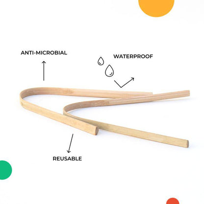 Bamboo Tongue Cleaners & Toothbrushes | 2 Tongue Cleaners | 2 Bamboo Toothbrush | Verified Sustainable by Brown Living™