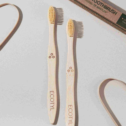 Bamboo Tooth Brush - Set of 2 | Verified Sustainable by Brown Living™