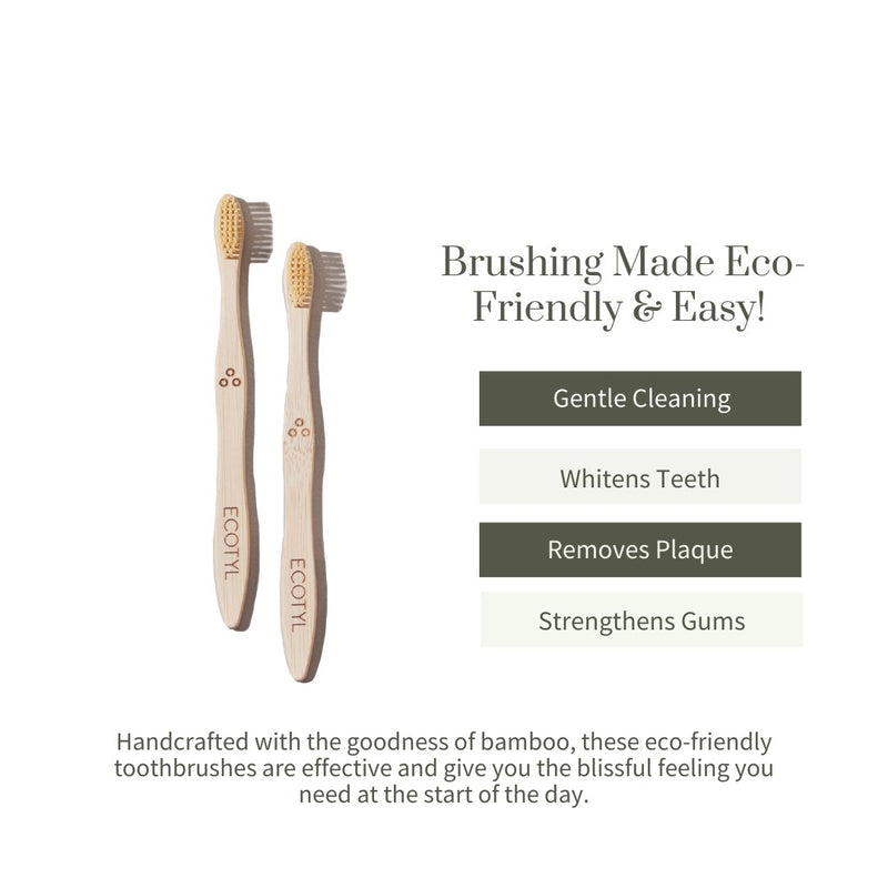 Buy Bamboo Tooth Brush - Set of 2 | Shop Verified Sustainable Products on Brown Living