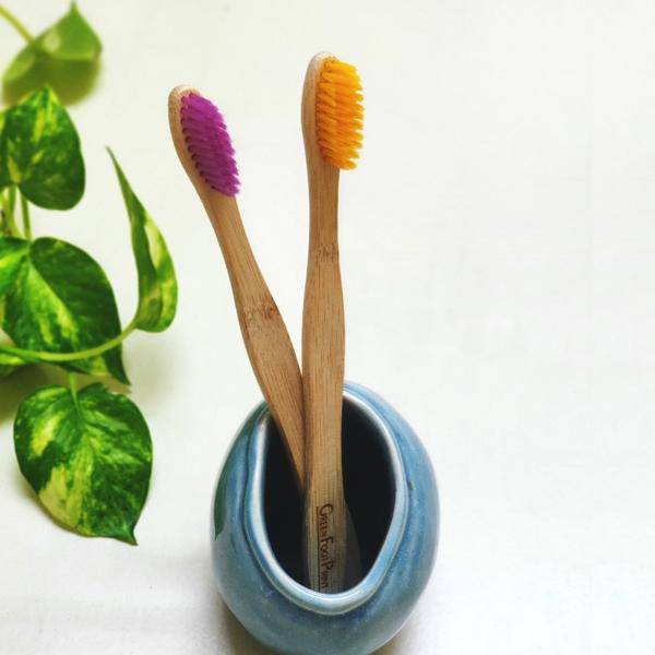 Buy Bamboo Toothbrush - 2 Adults + 2 Kids | Shop Verified Sustainable Tooth Brush on Brown Living™