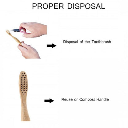 Bamboo Toothbrush - BPA - Free, Vegan, Verified Non - Toxic | Verified Sustainable by Brown Living™