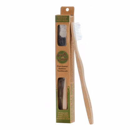 Bamboo Toothbrush - BPA - Free, Vegan, Verified Non - Toxic | Verified Sustainable by Brown Living™