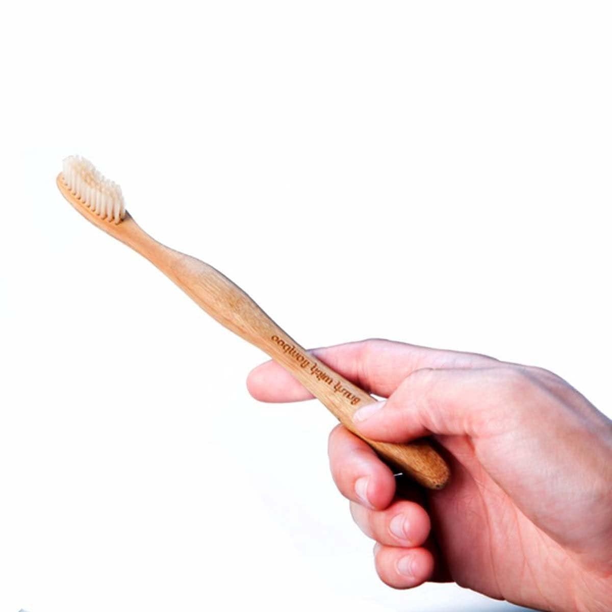 Bamboo Toothbrush - BPA - Free, Vegan, Verified Non - Toxic | Verified Sustainable by Brown Living™