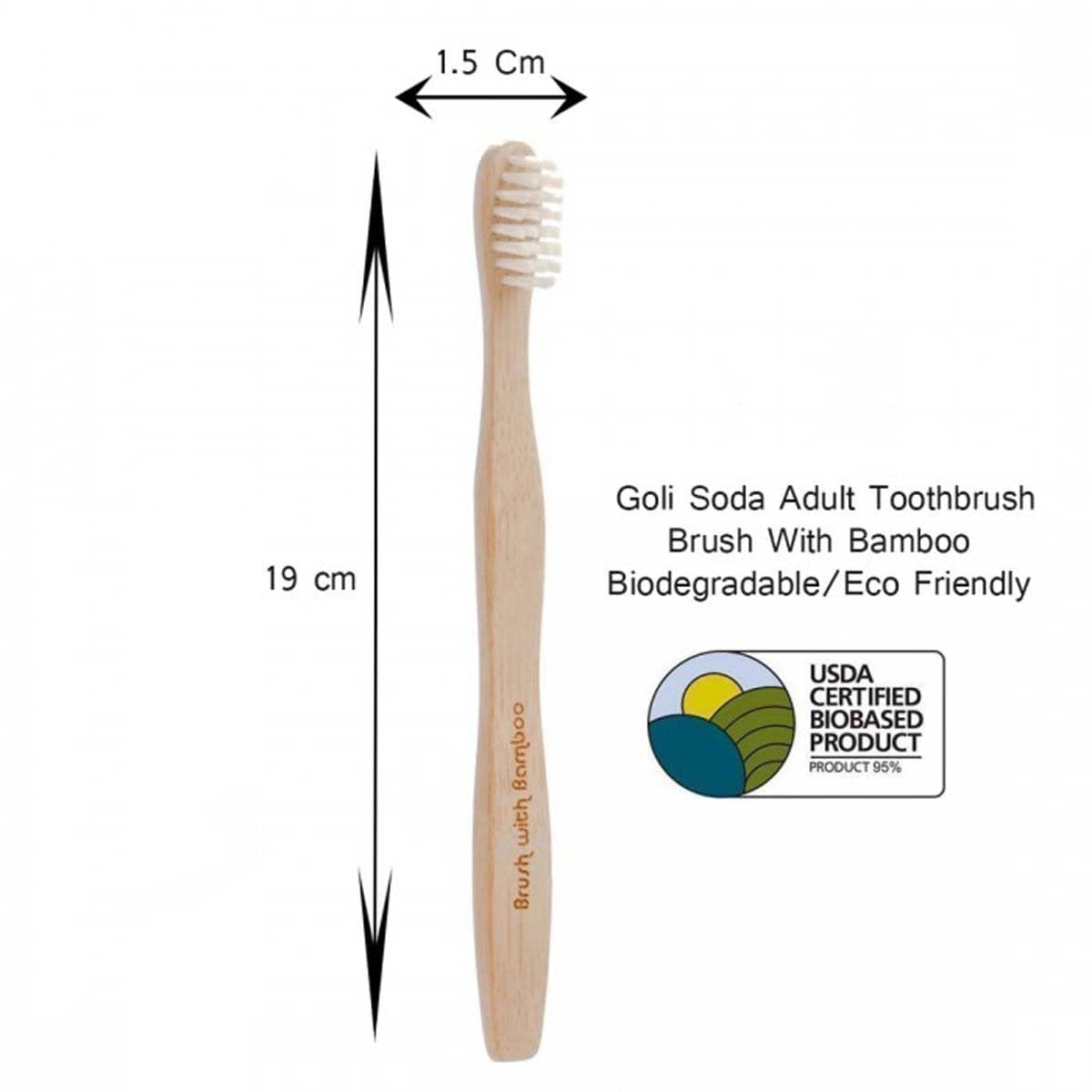 Bamboo Toothbrush - BPA - Free, Vegan, Verified Non - Toxic | Verified Sustainable by Brown Living™