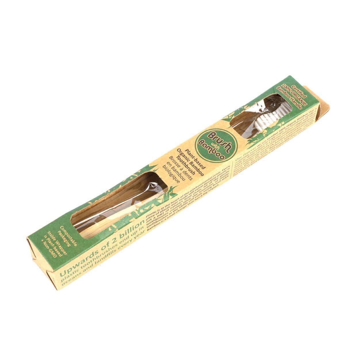 Bamboo Toothbrush - BPA - Free, Vegan, Verified Non - Toxic | Verified Sustainable by Brown Living™