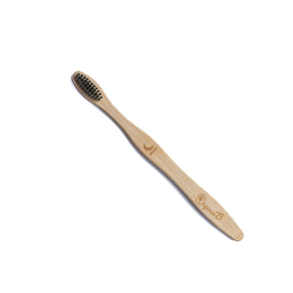 Bamboo Toothbrush Charcoal Bristles - Pack of 2 | Verified Sustainable by Brown Living™