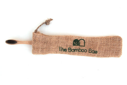 Bamboo Toothbrush | Kids | With Reusable Jute Pouch | Verified Sustainable by Brown Living™