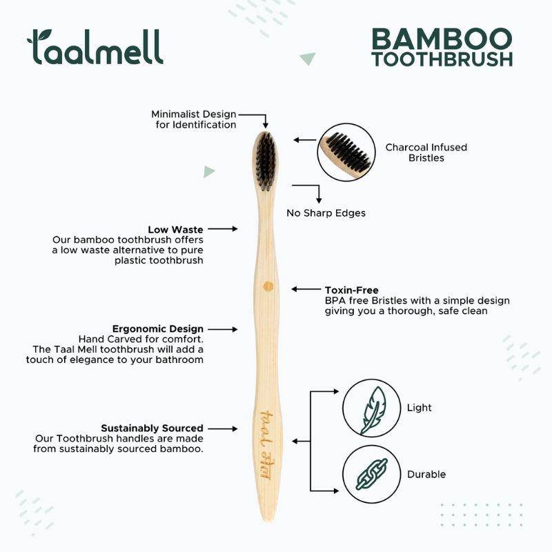 Buy Bamboo Toothbrush & Neem Wood Tongue Cleaner - Pack Of 2 Each | Shop Verified Sustainable Oral Care on Brown Living™