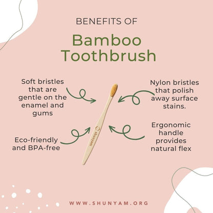 Bamboo Toothbrush Pack of 4 | Verified Sustainable by Brown Living™