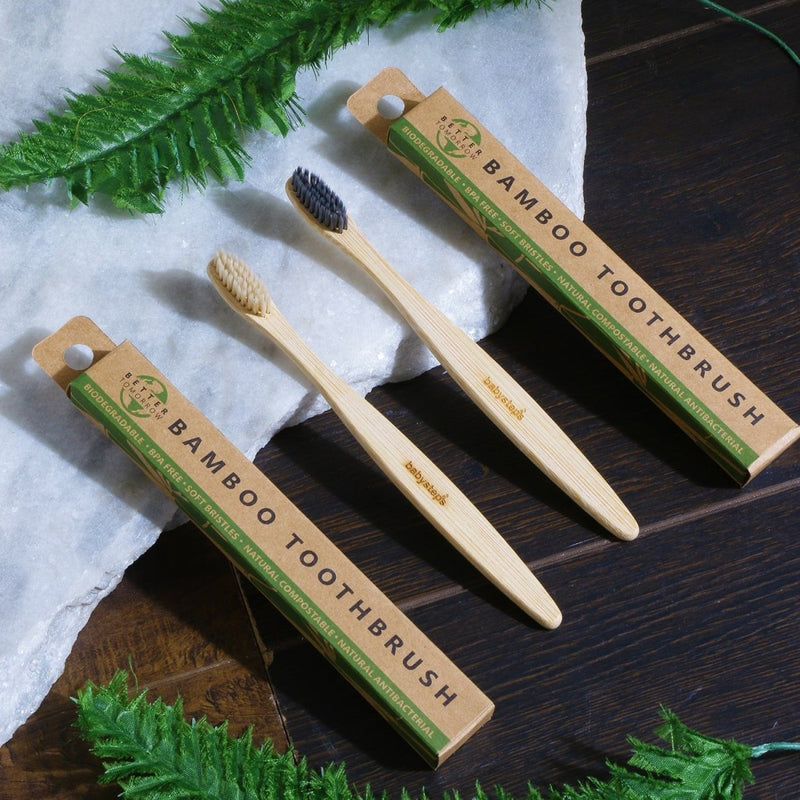 Buy Bamboo Toothbrush - Pack of 4 | Shop Verified Sustainable Tooth Brush on Brown Living™