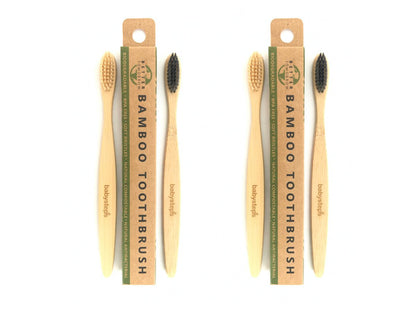 Bamboo Toothbrush - Pack of 4 | Verified Sustainable by Brown Living™