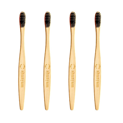 Bamboo Toothbrush Pack of 4 | Verified Sustainable by Brown Living™