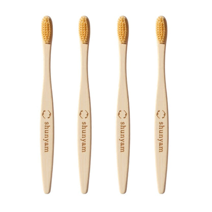 Bamboo Toothbrush Pack of 4 | Verified Sustainable by Brown Living™