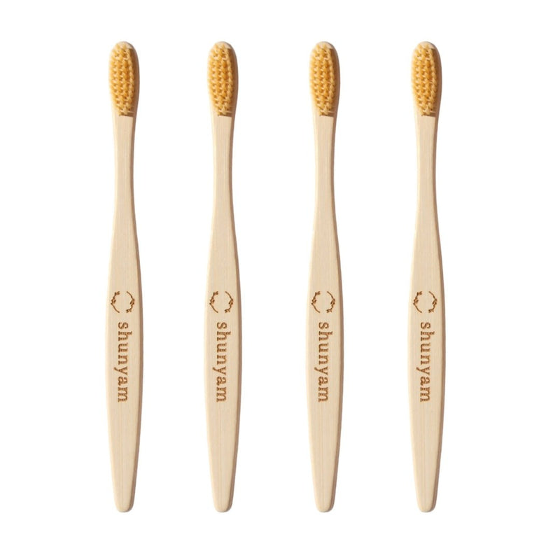 Buy Bamboo Toothbrush Pack of 4 | Shop Verified Sustainable Tooth Brush on Brown Living™