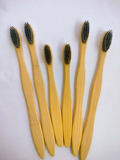 Bamboo Toothbrush - Pack of 6 – Tooth Brush on Brown Living™. SKU: 148 - 07054 - TB_3. Img 4.