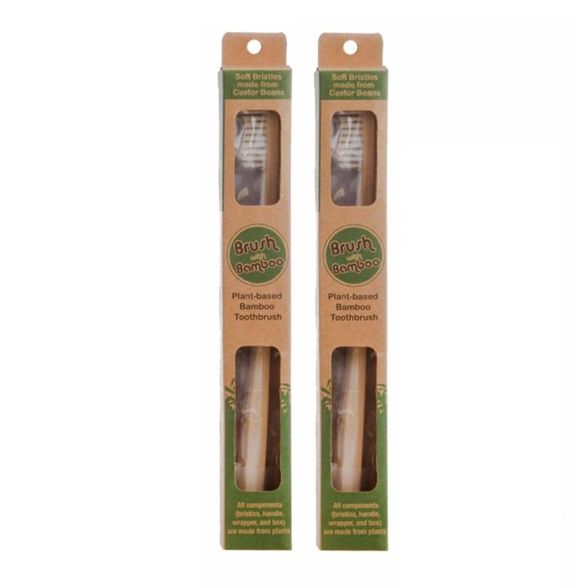 Bamboo Toothbrush - Set of 2 | Verified Sustainable by Brown Living™