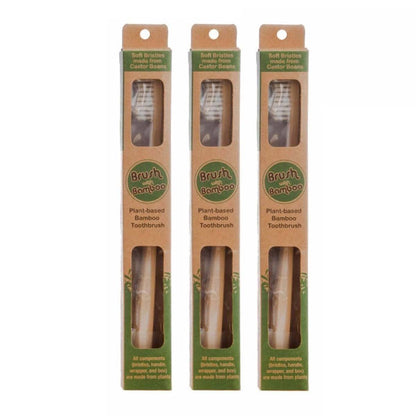 Bamboo Toothbrush - Set of 3 | Verified Sustainable by Brown Living™