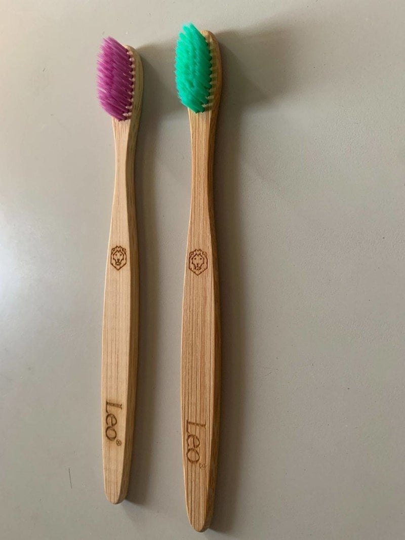 Buy Bamboo Toothbrushes | Pack of 2 |Multi color |Soft bristles | Shop Verified Sustainable Products on Brown Living